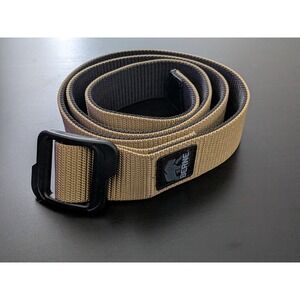 Berne Tactical Woven Belt Tan Brown / Black 50" Long